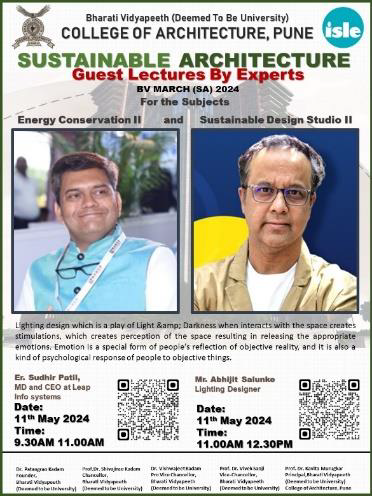 Sustainable Architecture Guest Lectures — BVCA Pune