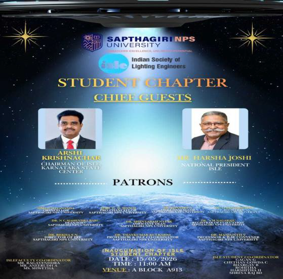 ISLE Student Chapter Inauguration – Sapthagiri NPS University